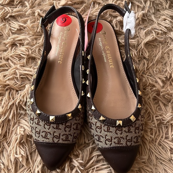 Juicy Couture J.C Poetry Ballet Slingback Pointy Toe Flats - Picture 2 of 6